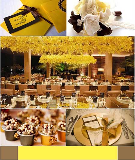 fotos de casamentos decorados em amarelo