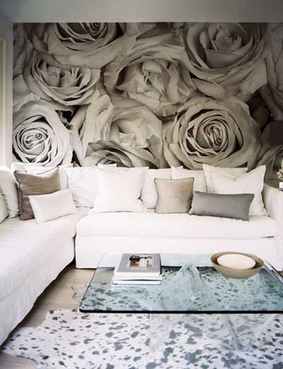 paredes decoradas com papel de parede