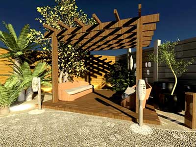 imagem de decoração de jardim