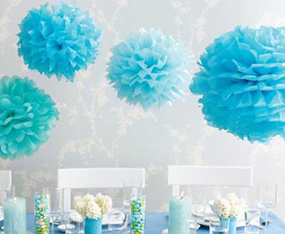 decoração com papel de seda