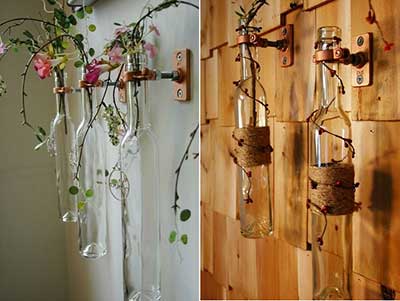 fotos de decoração com garrafas
