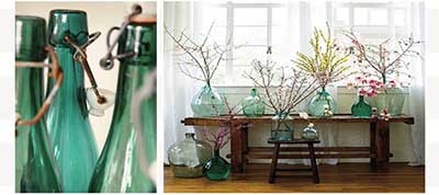 decoração com garrafas