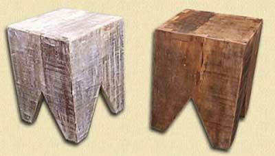 banquetas de madeira