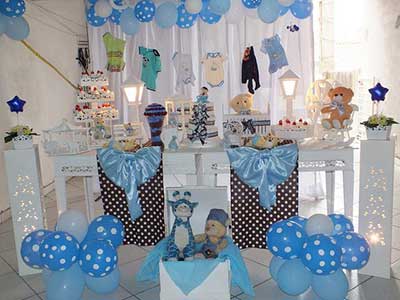 fotos de chás de bebê decorados