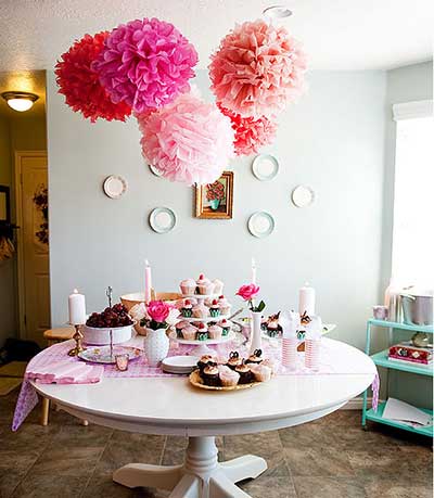 inspiração de chás de bebê decorados