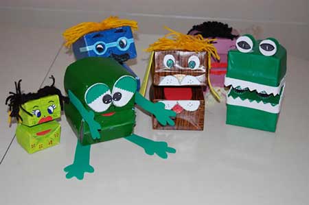 imagens de artesanato com caixa de leite