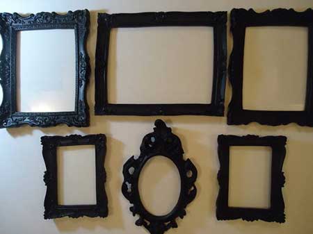 porta retrato preto