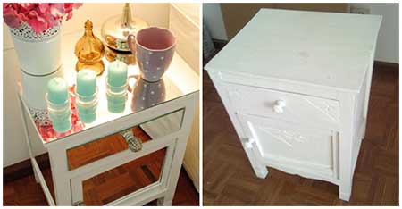 fotos de decoração com criado mudo