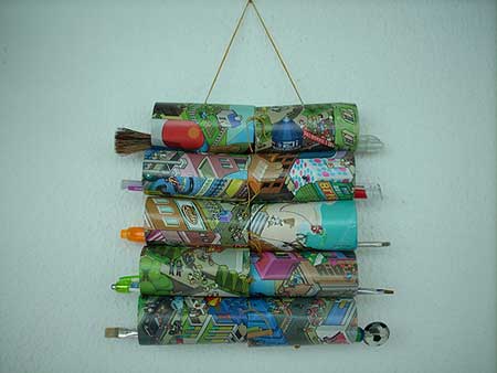dica de artesanato com rolo de papel higiênico