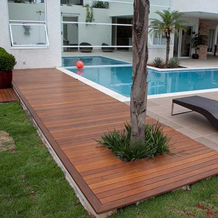 fotos de deck de madeira