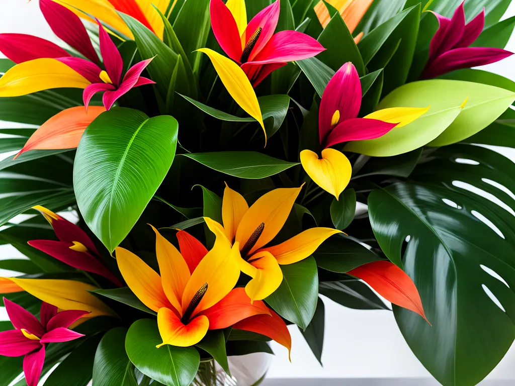 Tropical Chic: Arranjos Florais de Casamento.