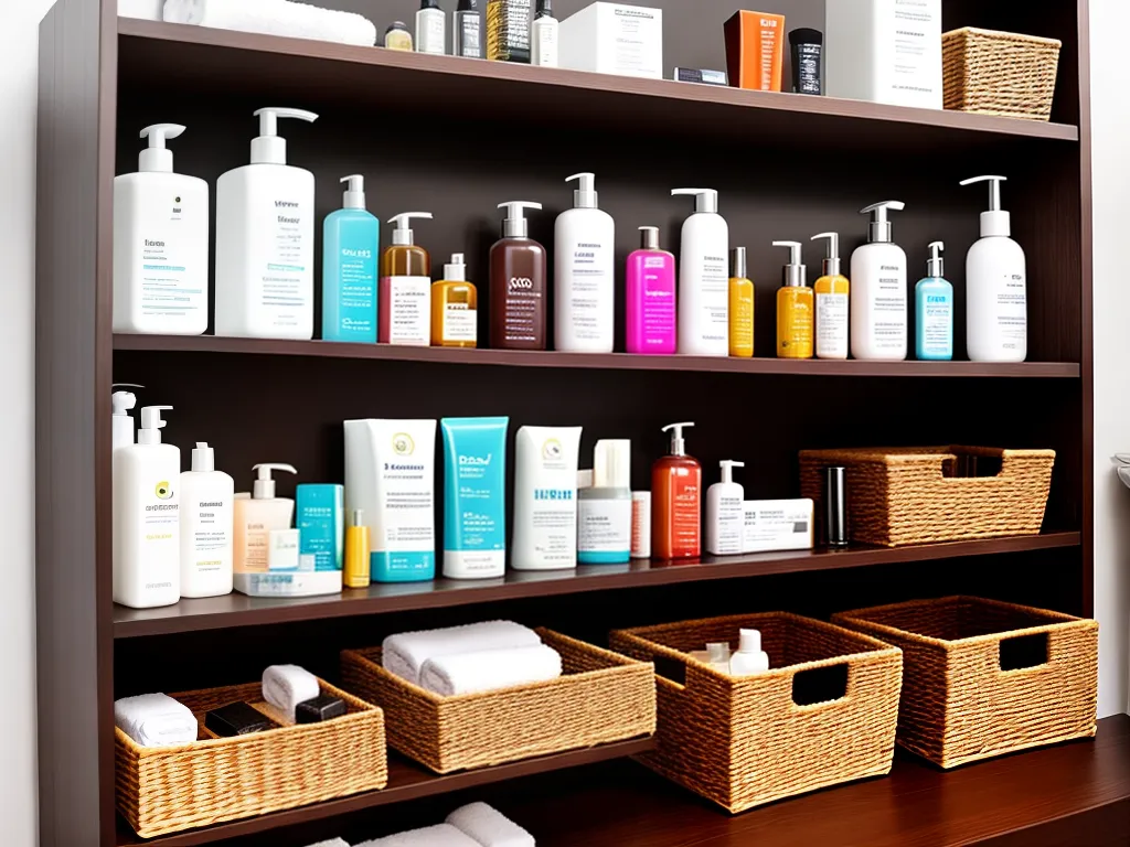 Organização eficiente para produtos capilares.