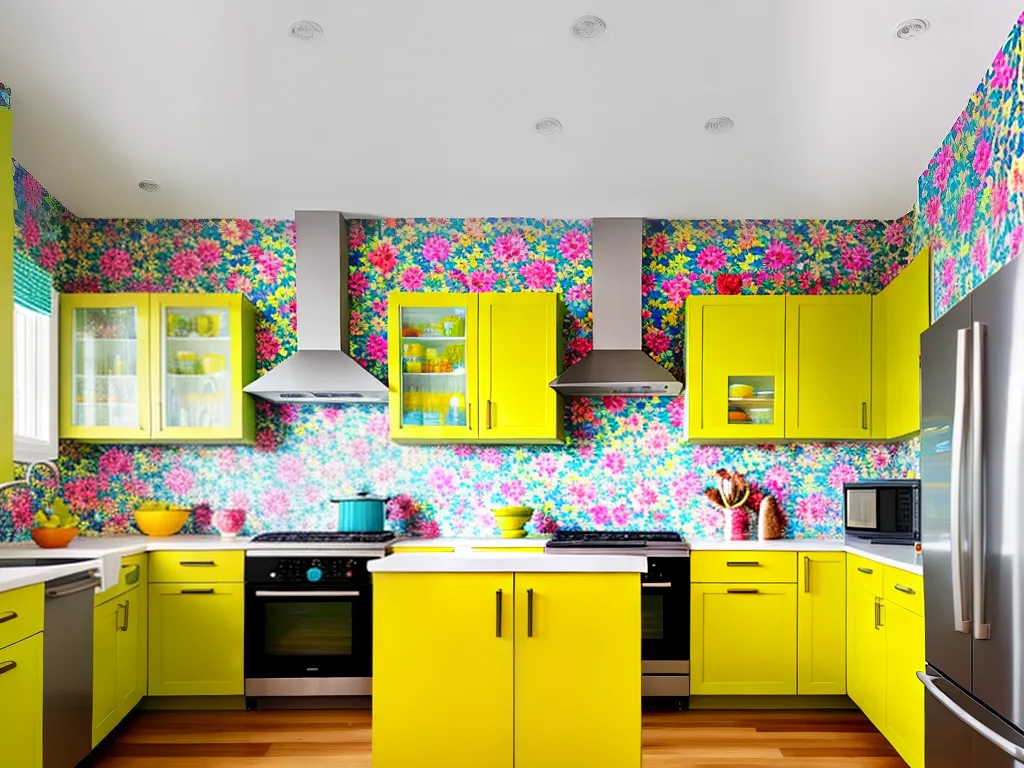 Cozinha Vibrante: Cores e Estampas Ousadas