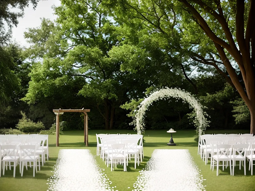 Decoração Exuberante para Cerimônia em Jardim