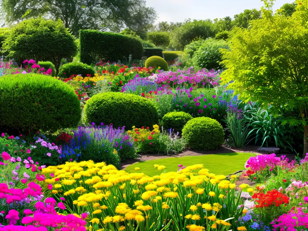 Sol Pleno: Jardins Vibrantes e Coloridos