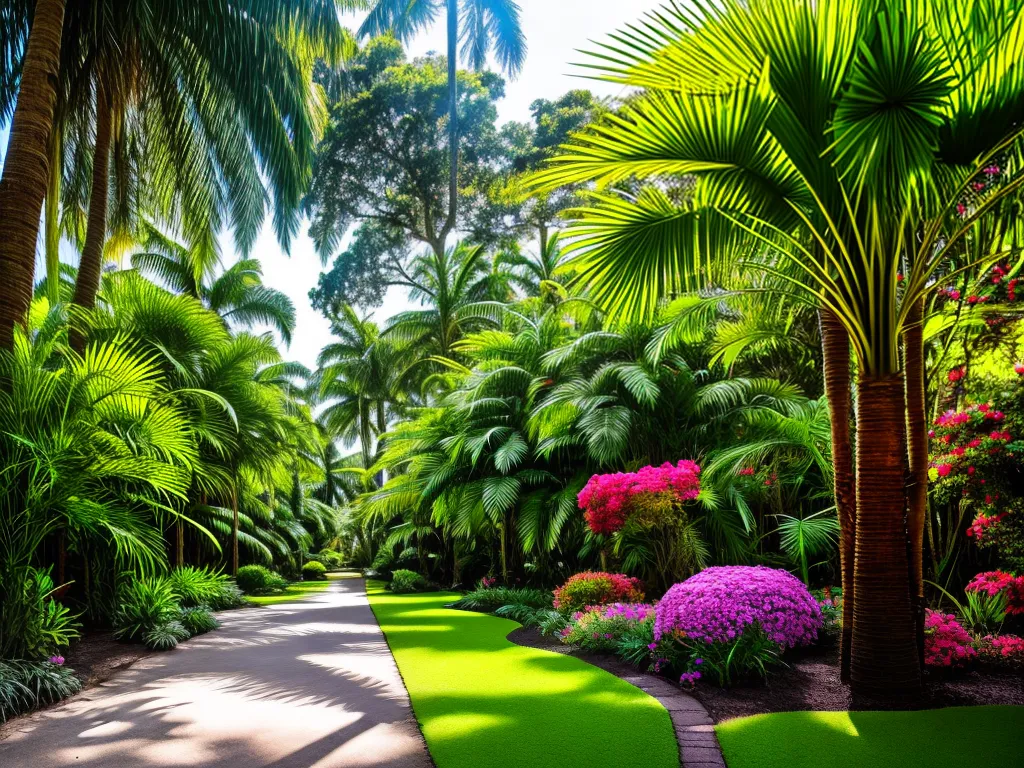 Jardins Tropicais com Palmeiras Exóticas