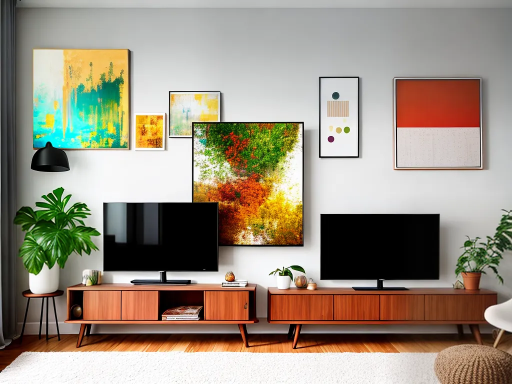 Equilibrando a TV e a Arte na Sala