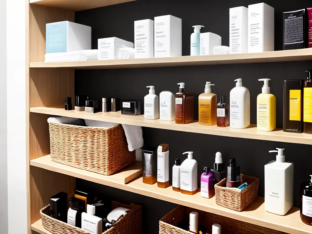 Imagens como guardar produtos de cuidados com o cabelo