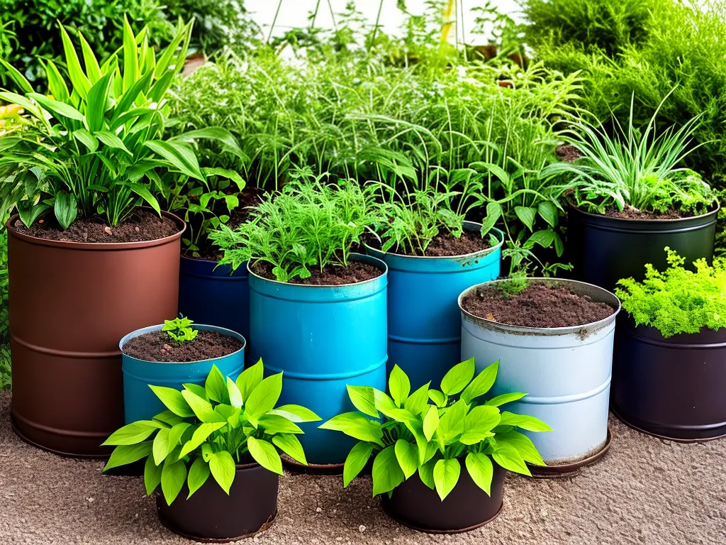 Imagens cultivo plantas recip reciclados economia sustentabilidade