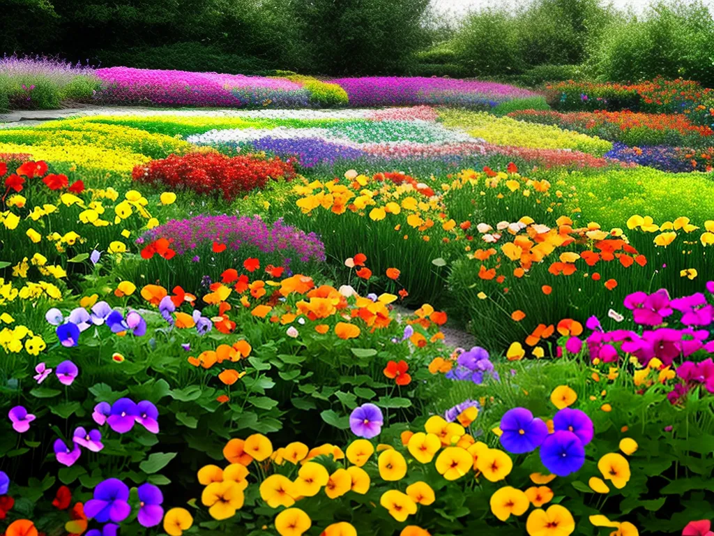 Imagens jardim flores comestiveis