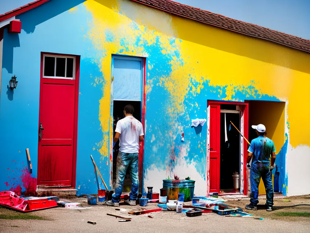 Imagens pintura de casas contratar profissional ou fazer sozinho